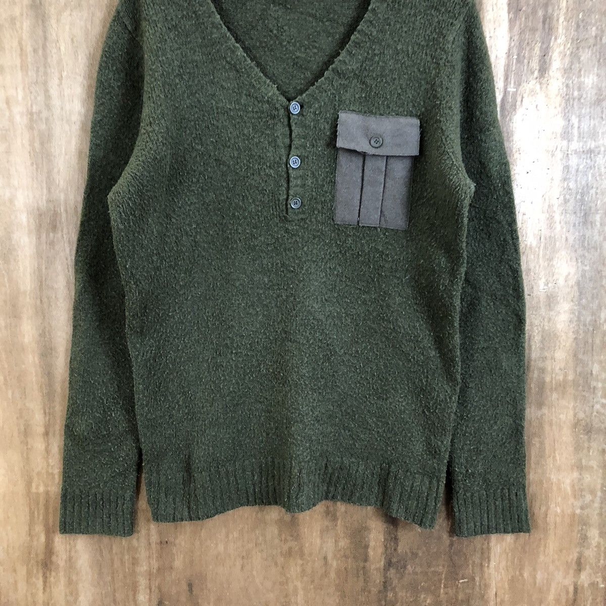 Aran Isles Knitwear Vintage Zara Young Green Knitwear #126 Size US L / EU 52-54 / 3 - 3 Thumbnail