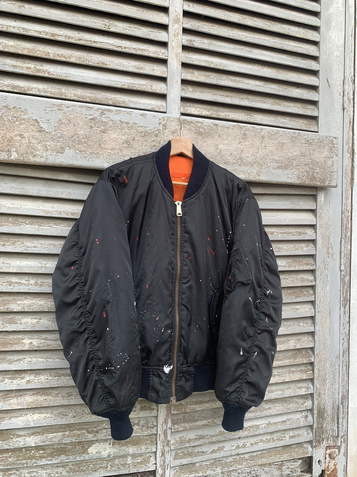 Vintage 🪖Vintage THRASHED MA-1 Man Intermediate Bomber Jacket Size US M / EU 48-50 / 2 - 3 Thumbnail