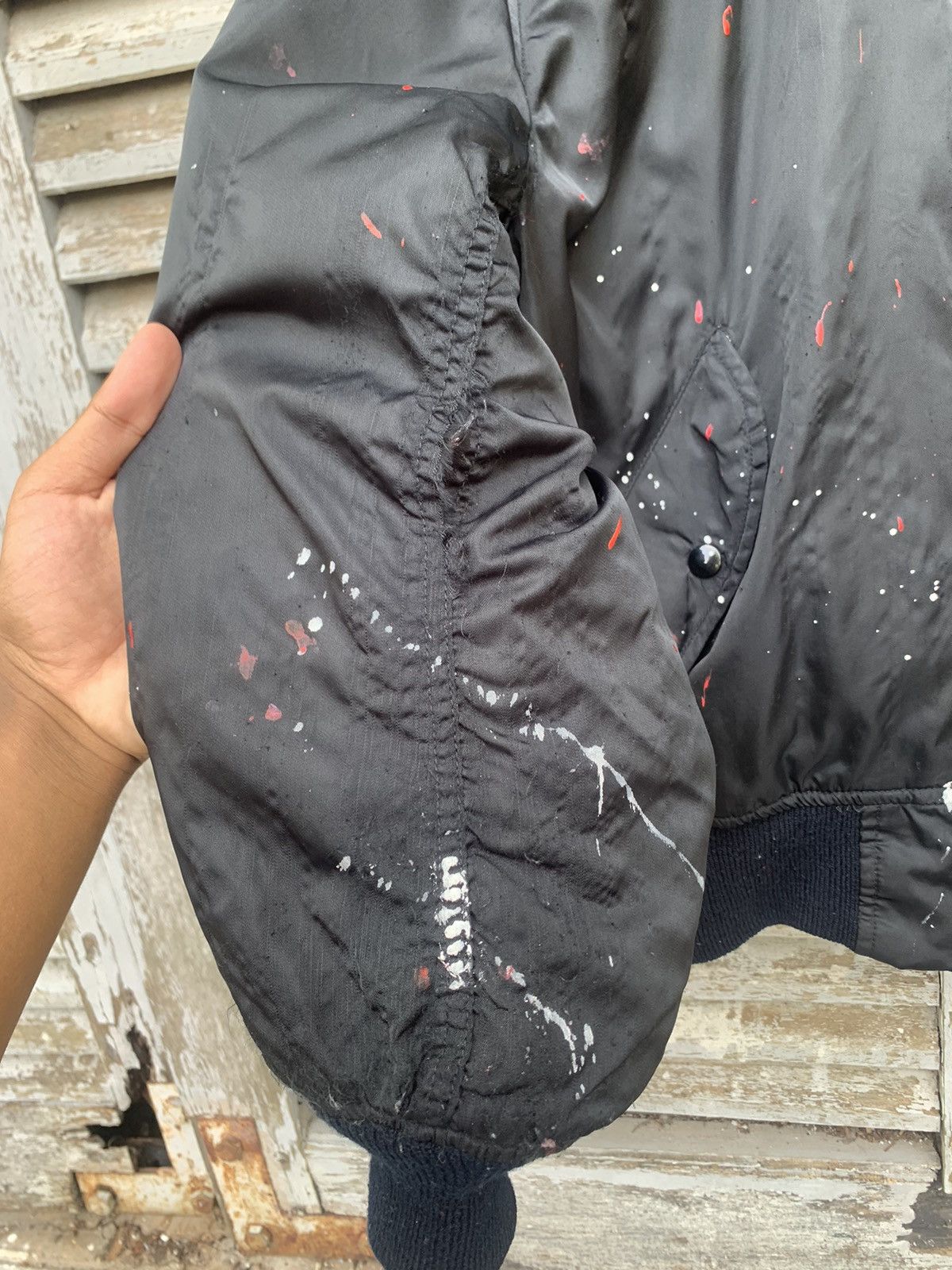Vintage 🪖Vintage THRASHED MA-1 Man Intermediate Bomber Jacket Size US M / EU 48-50 / 2 - 12 Thumbnail