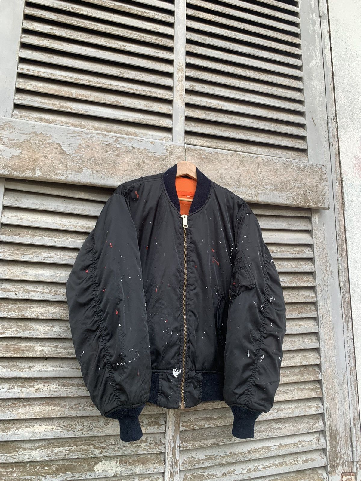 Vintage 🪖Vintage THRASHED MA-1 Man Intermediate Bomber Jacket Size US M / EU 48-50 / 2 - 5 Thumbnail