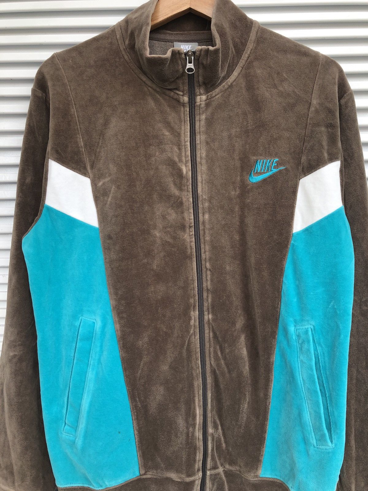 Nike × Vintage Vintage Nike Swoosh Brown Travis Flacko Scott Jacket Size US L / EU 52-54 / 3 - 2 Thumbnail