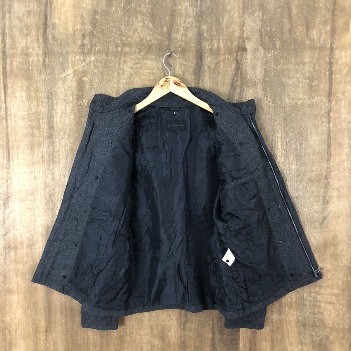 Japanese Brand Pazzo Denim Store Black Wool Varsity Jacket #1853 Size US M / EU 48-50 / 2 - 8 Thumbnail