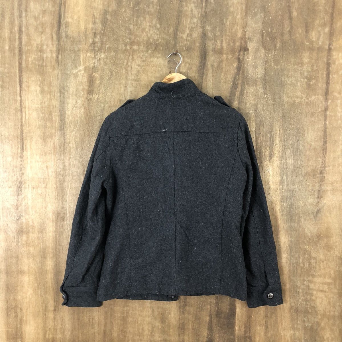 Japanese Brand Pazzo Denim Store Black Wool Varsity Jacket #1853 Size US M / EU 48-50 / 2 - 9 Thumbnail