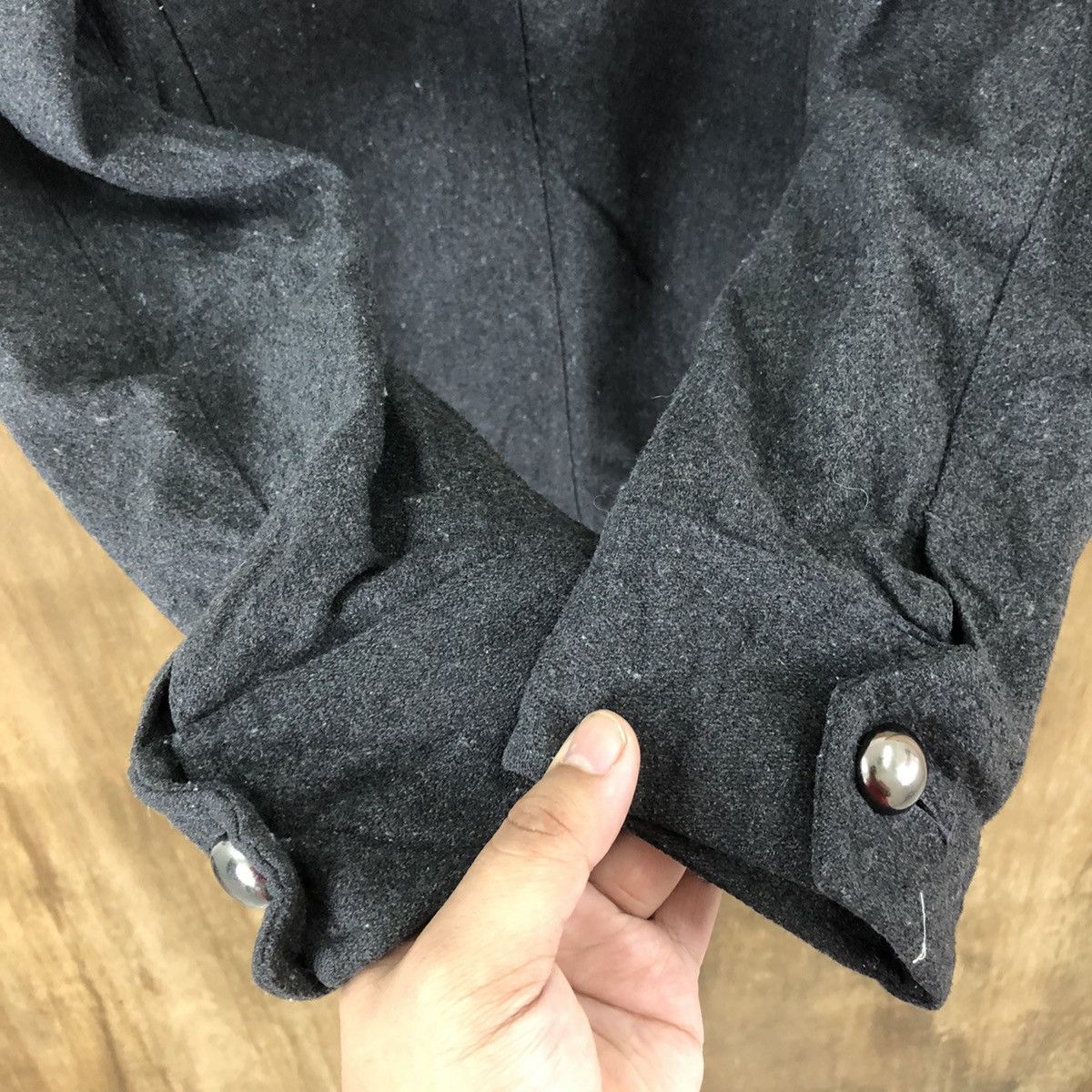 Japanese Brand Pazzo Denim Store Black Wool Varsity Jacket #1853 Size US M / EU 48-50 / 2 - 10 Thumbnail