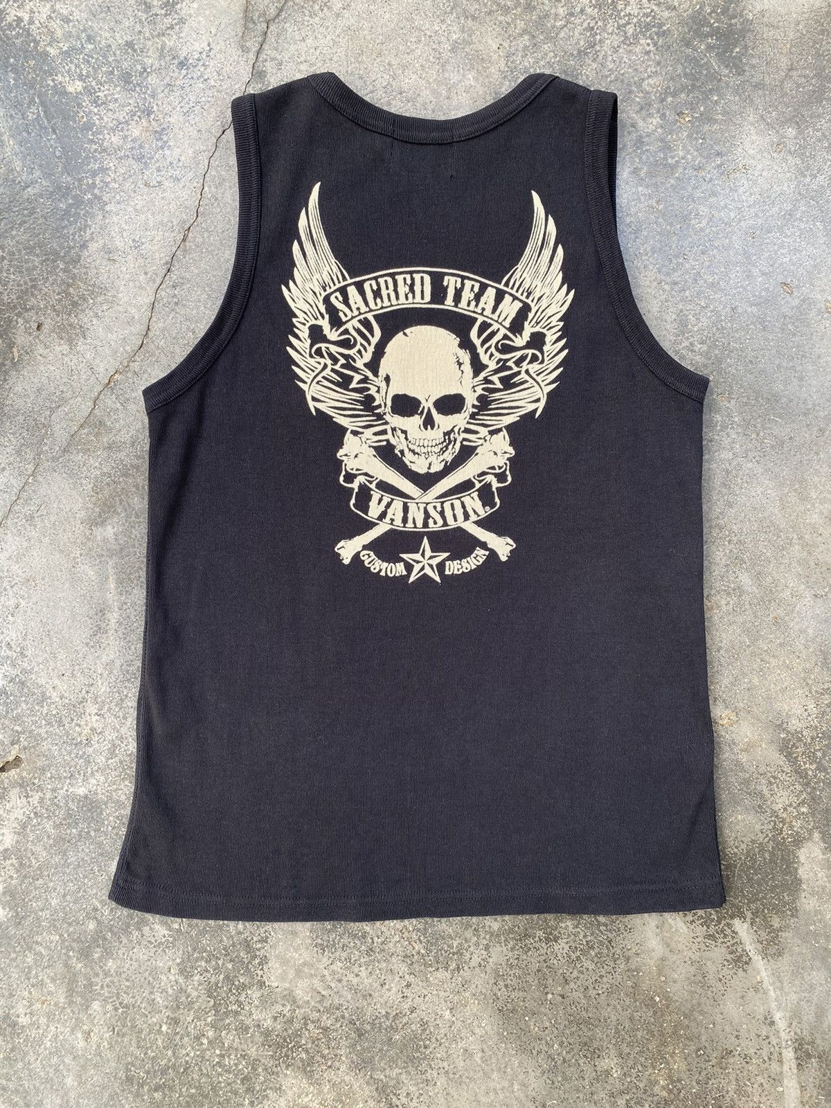 Vanson Leathers Vintage Vanson Leathers Skulls Tank Top Size US M / EU 48-50 / 2 - 2 Thumbnail