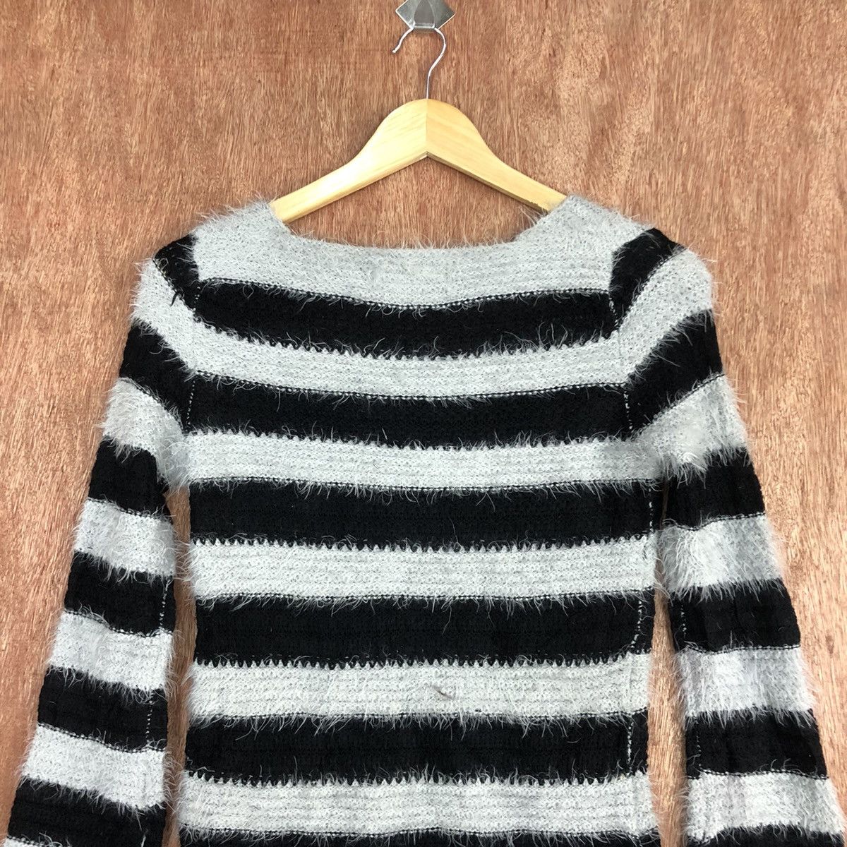 Homespun Knitwear × Japanese Brand × OVER THE STRiPES All In Mohair Knitwear Kurt Cobain style #0438 Size US S / EU 44-46 / 1 - 12 Thumbnail