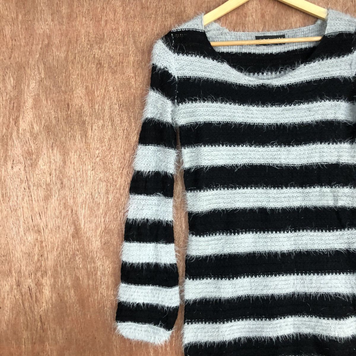 Homespun Knitwear × Japanese Brand × OVER THE STRiPES All In Mohair Knitwear Kurt Cobain style #0438 Size US S / EU 44-46 / 1 - 7 Thumbnail