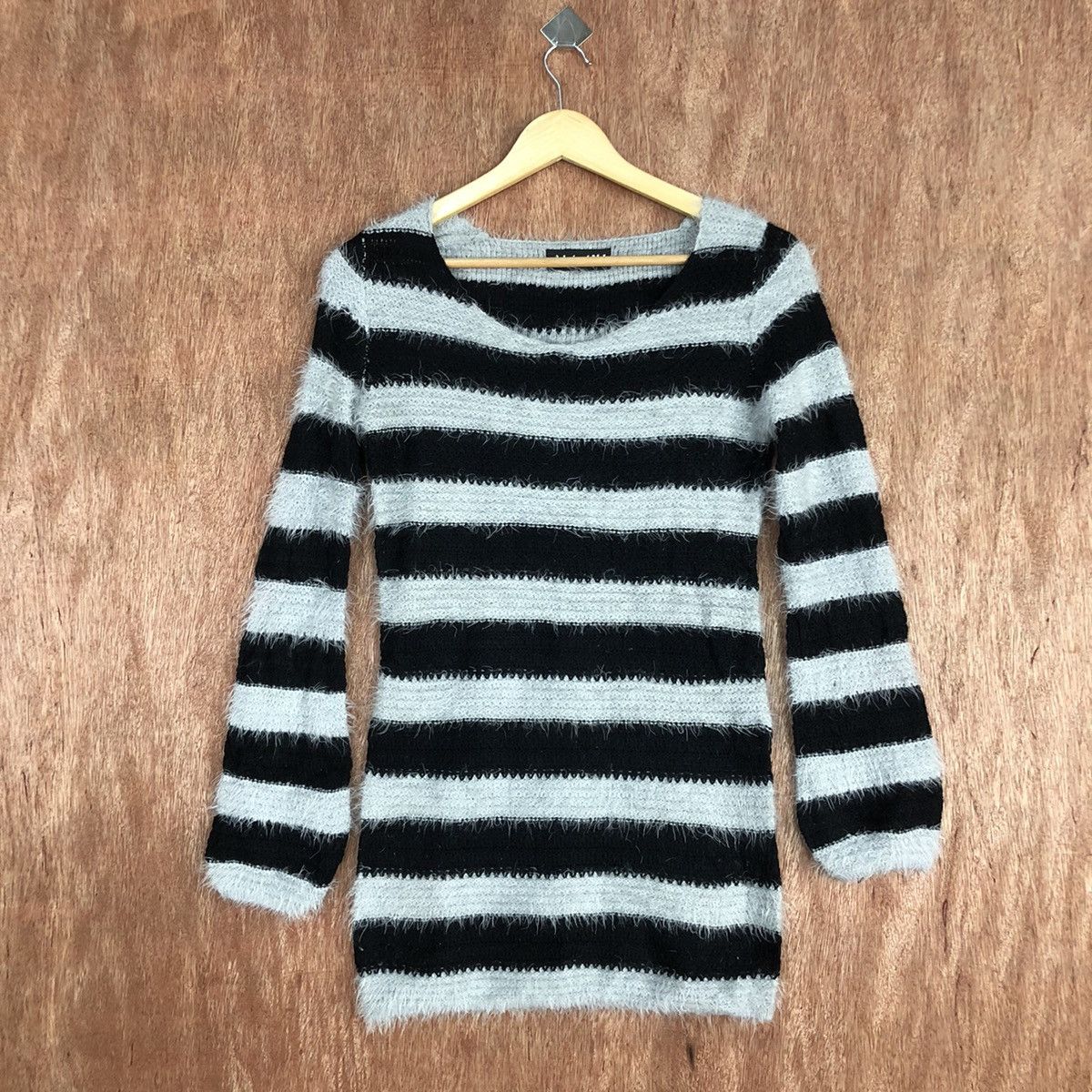 Homespun Knitwear × Japanese Brand × OVER THE STRiPES All In Mohair Knitwear Kurt Cobain style #0438 Size US S / EU 44-46 / 1 - 1 Thumbnail