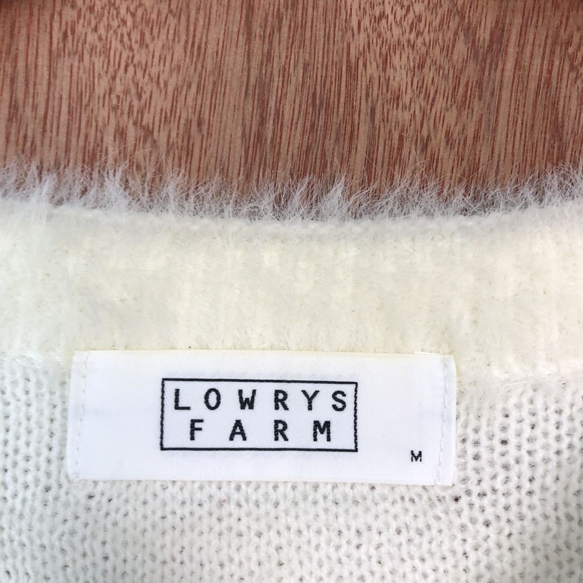 Homespun Knitwear × LOWRYS FARM Lowrys Farm white Cream Mohair Baggy Knitwear #0428 Size US M / EU 48-50 / 2 - 10 Thumbnail