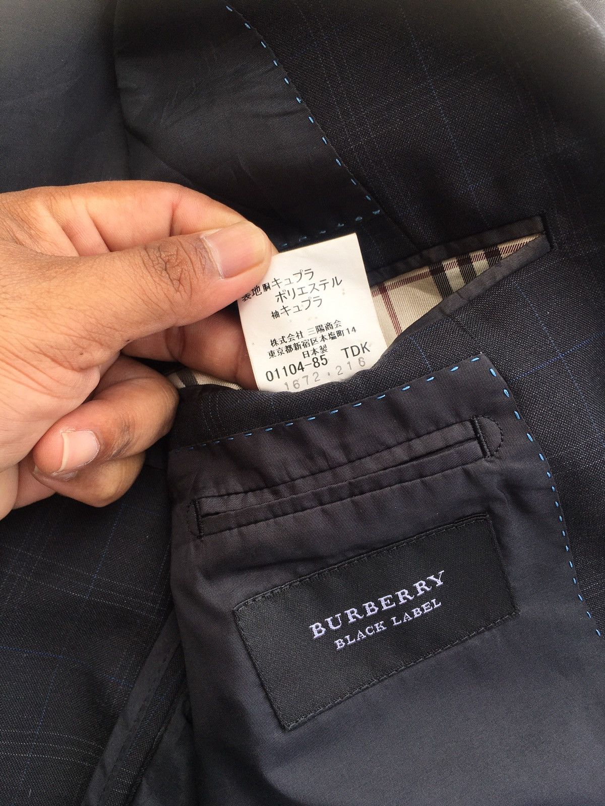 Burberry Vintage Burberry Checkered Black Label Blazer Size 38R - 10 Thumbnail
