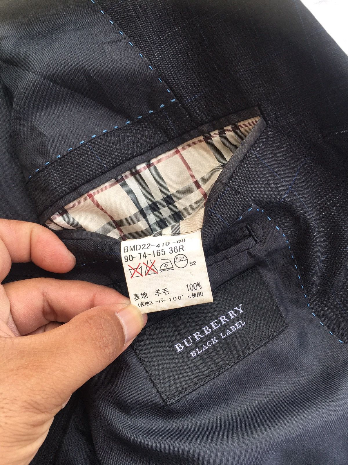Burberry Vintage Burberry Checkered Black Label Blazer Size 38R - 9 Thumbnail