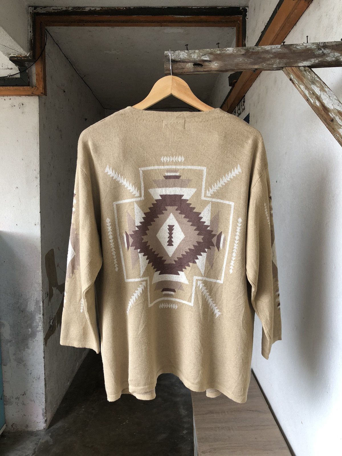 image of Back Number Native Cardigan in Brown, Women's (Size Large)
