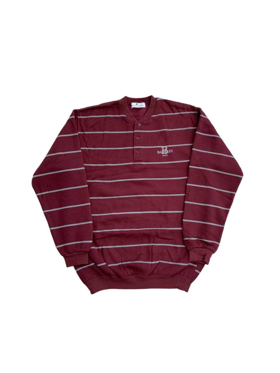 Pierre Balmain Vintage Pierre Balmain Striped Sweatshirt Size US M / EU 48-50 / 2 - 1 Thumbnail