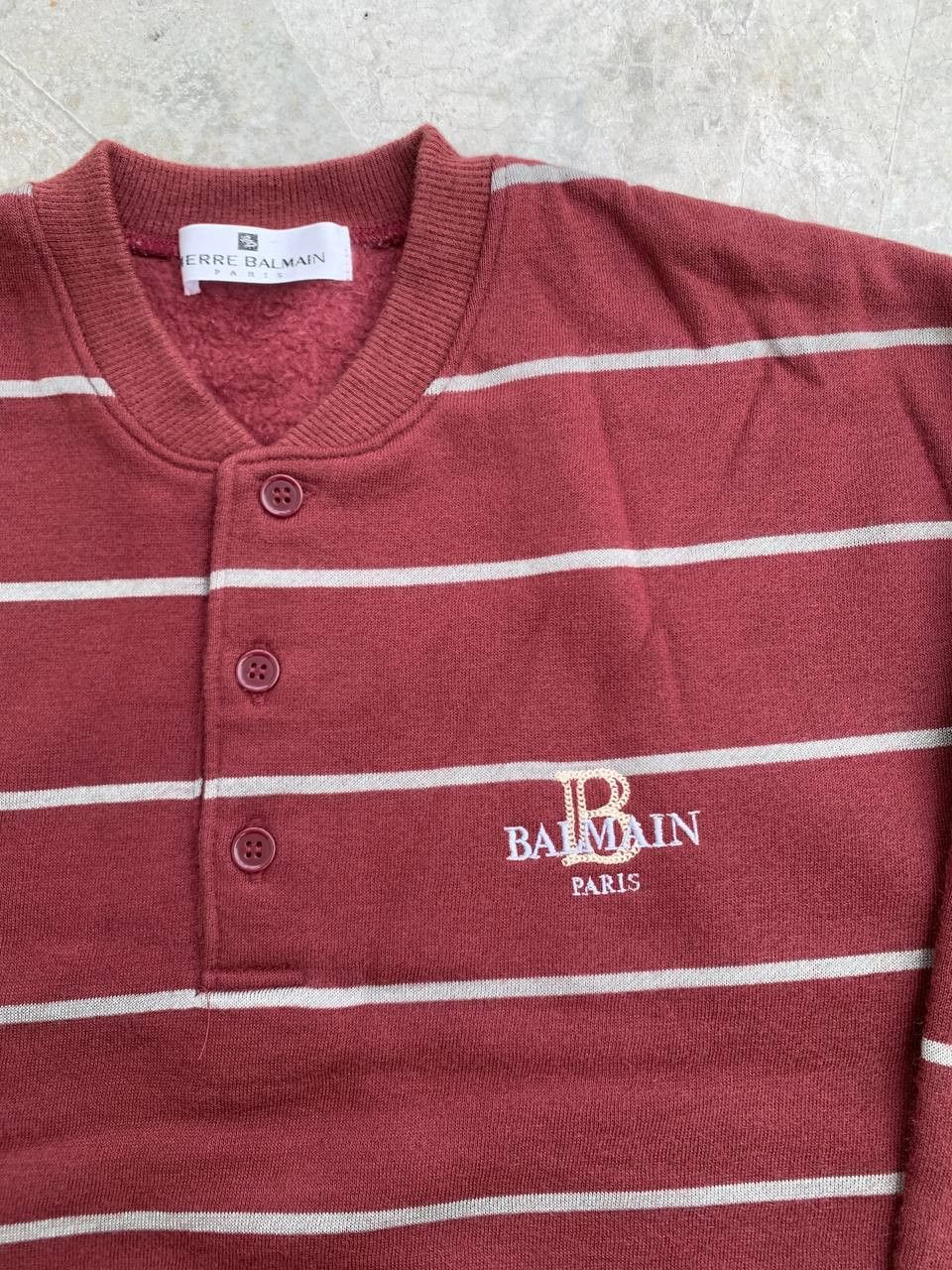 Pierre Balmain Vintage Pierre Balmain Striped Sweatshirt Size US M / EU 48-50 / 2 - 2 Thumbnail