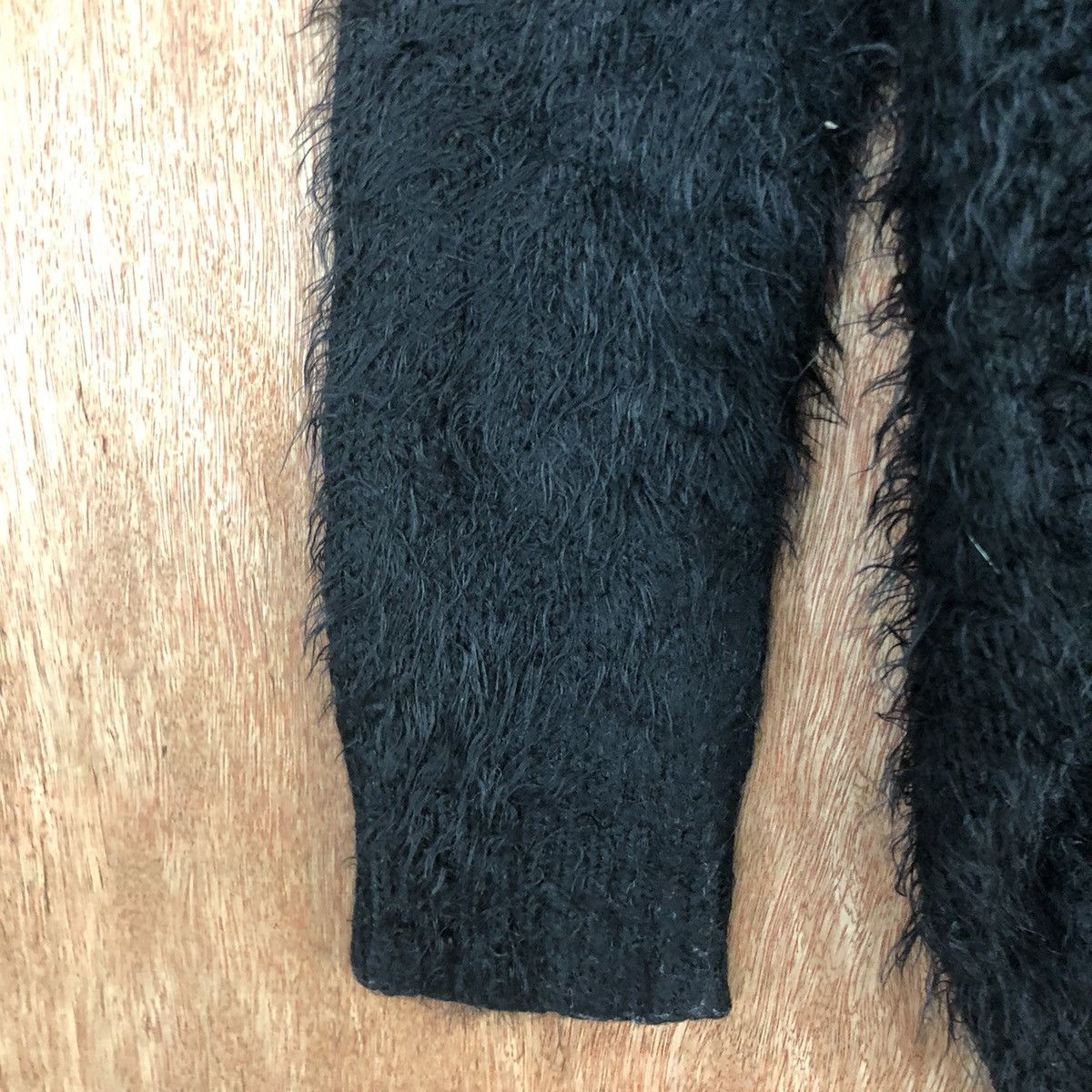 Homespun Knitwear Olive Des Olive Bright Black Mohair Knitwear #0434 Size US L / EU 52-54 / 3 - 6 Thumbnail