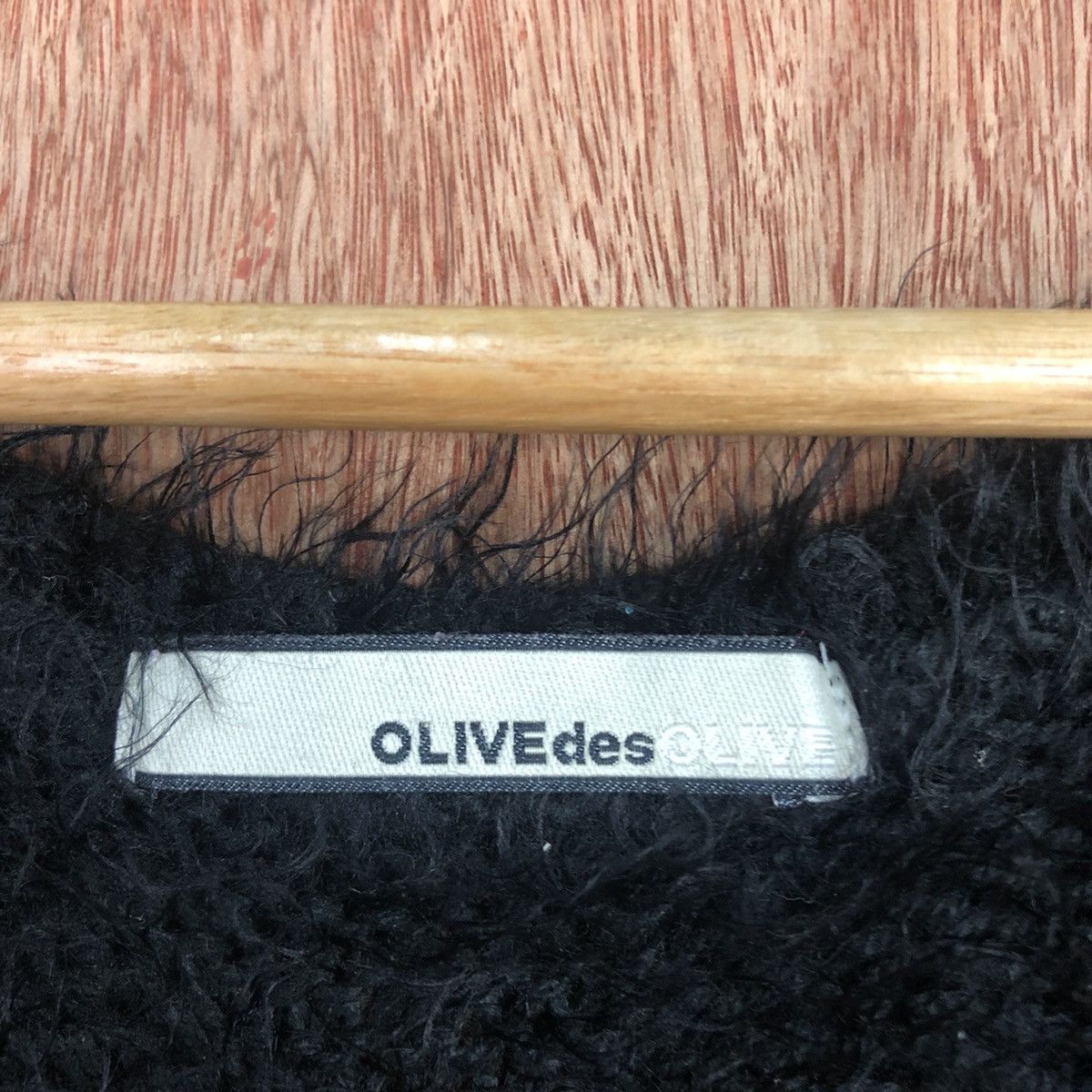Homespun Knitwear Olive Des Olive Bright Black Mohair Knitwear #0434 Size US L / EU 52-54 / 3 - 11 Thumbnail