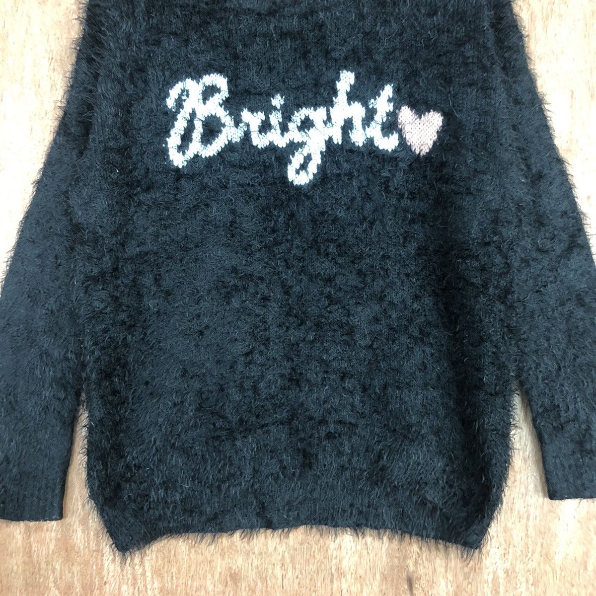 Homespun Knitwear Olive Des Olive Bright Black Mohair Knitwear #0434 Size US L / EU 52-54 / 3 - 8 Thumbnail