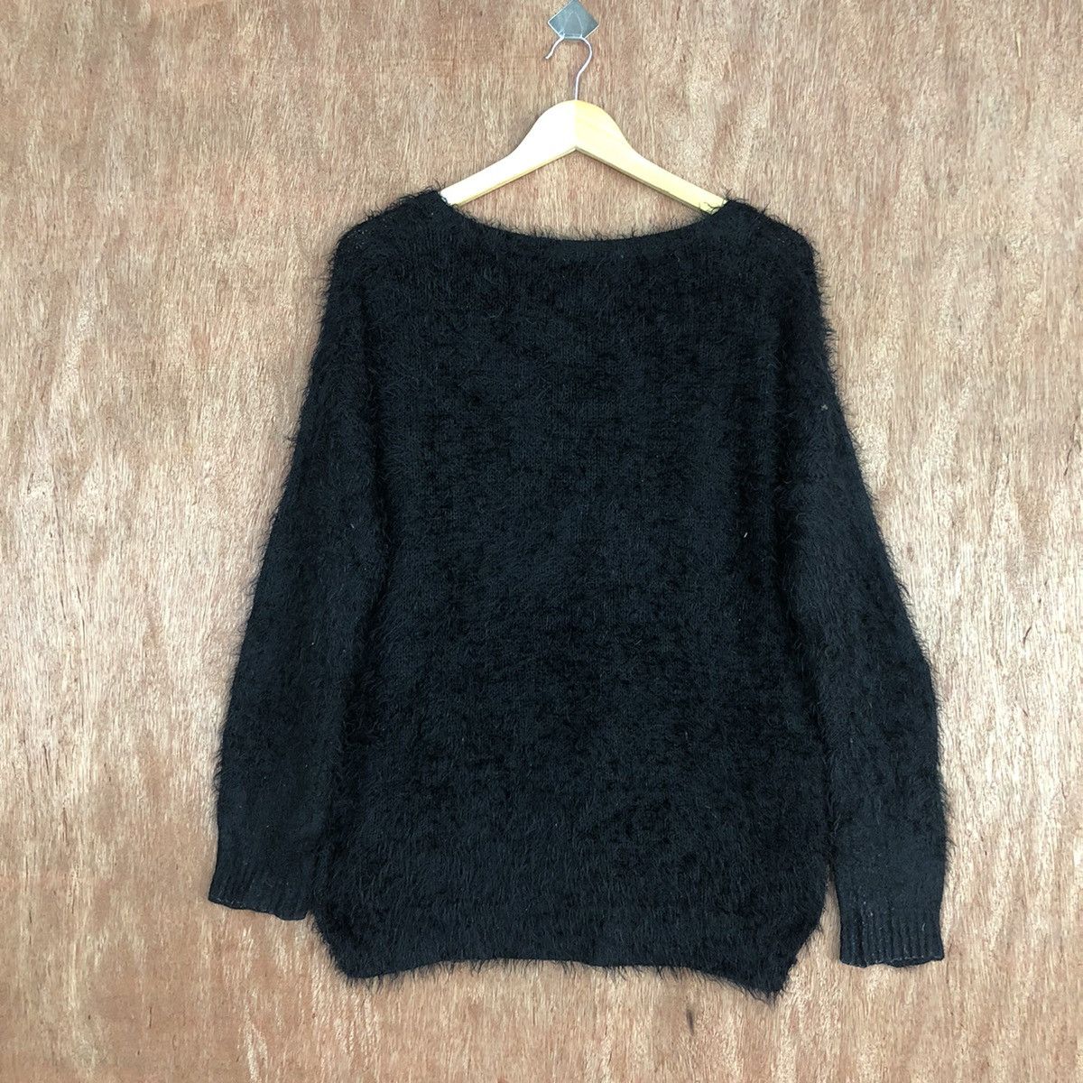 Homespun Knitwear Olive Des Olive Bright Black Mohair Knitwear #0434 Size US L / EU 52-54 / 3 - 12 Thumbnail
