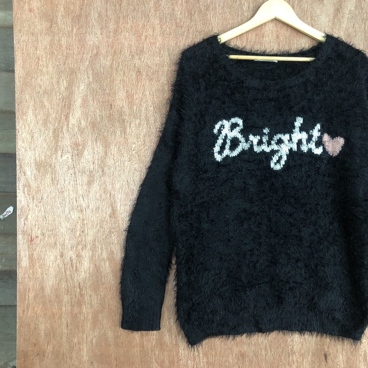 Homespun Knitwear Olive Des Olive Bright Black Mohair Knitwear #0434 Size US L / EU 52-54 / 3 - 7 Thumbnail