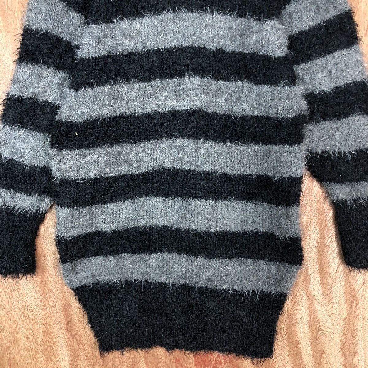 Homespun Knitwear × Japanese Brand × Solid and Striped Chu XXX Black Mohair Knitwear Kurt Cobain style #0422 Size US M / EU 48-50 / 2 - 8 Thumbnail