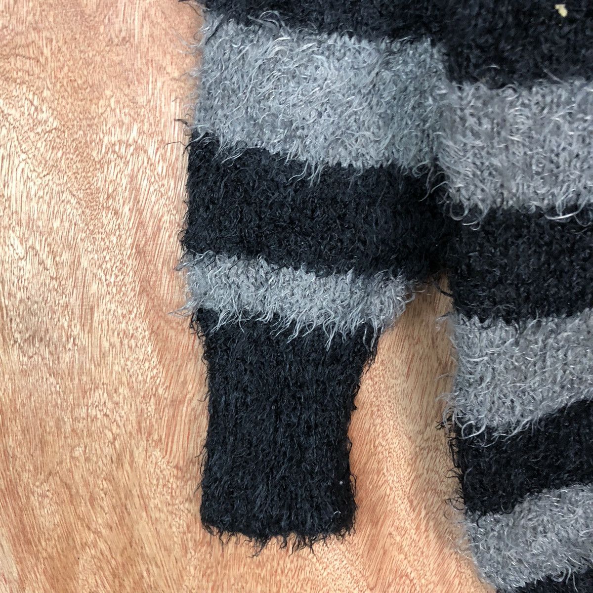 Homespun Knitwear × Japanese Brand × Solid and Striped Chu XXX Black Mohair Knitwear Kurt Cobain style #0422 Size US M / EU 48-50 / 2 - 6 Thumbnail