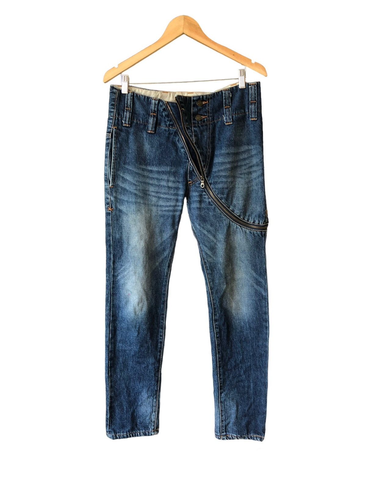 Issey Miyake Vintage Frapbois Issey Miyake Distressed Skinny Jeans Size US 32 / EU 48 - 3 Thumbnail