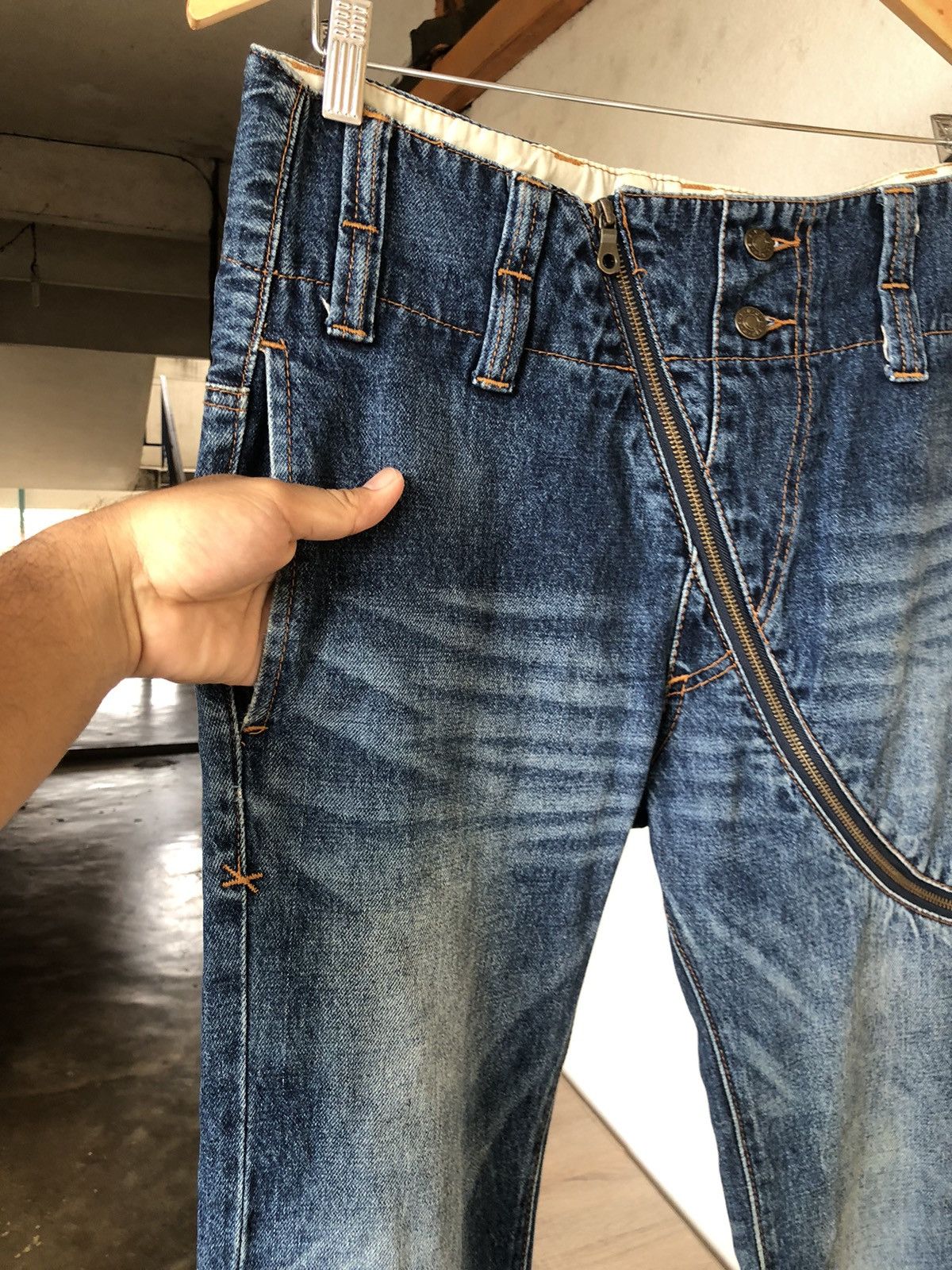 Issey Miyake Vintage Frapbois Issey Miyake Distressed Skinny Jeans Size US 32 / EU 48 - 9 Thumbnail