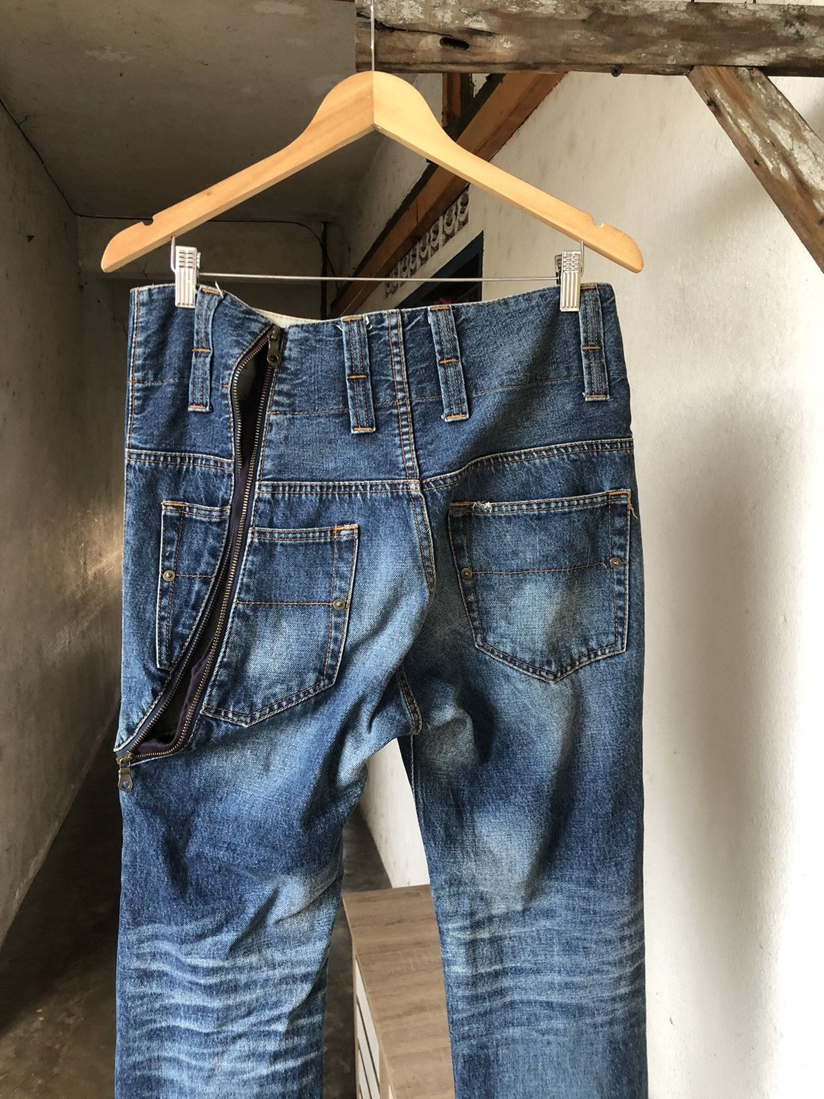 Issey Miyake Vintage Frapbois Issey Miyake Distressed Skinny Jeans Size US 32 / EU 48 - 11 Thumbnail