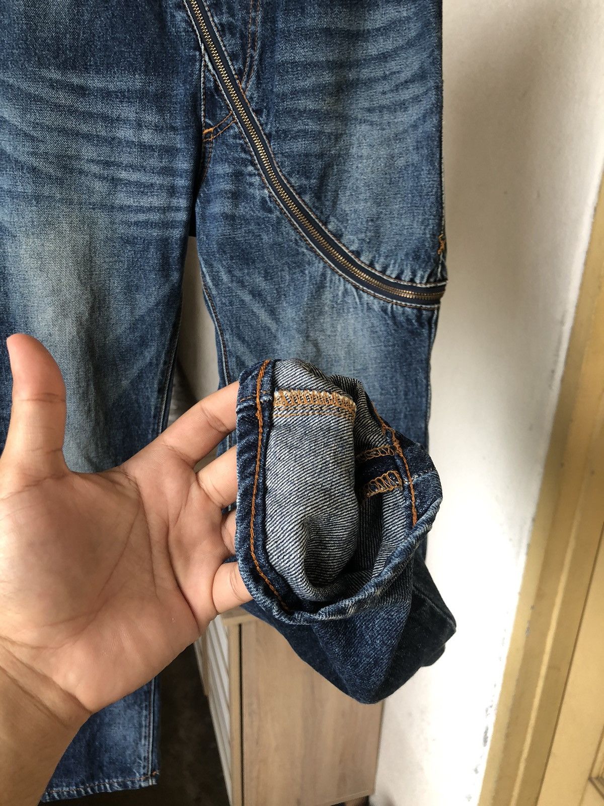 Issey Miyake Vintage Frapbois Issey Miyake Distressed Skinny Jeans Size US 32 / EU 48 - 10 Thumbnail