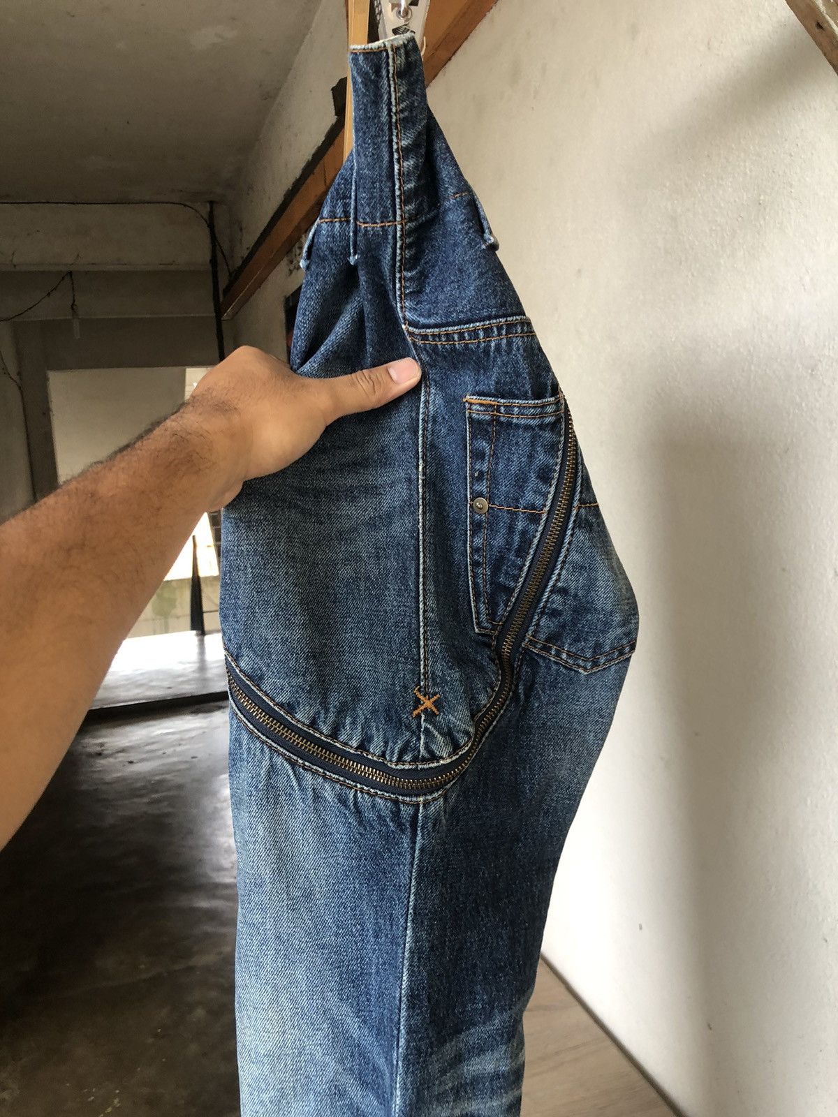 Issey Miyake Vintage Frapbois Issey Miyake Distressed Skinny Jeans Size US 32 / EU 48 - 14 Thumbnail