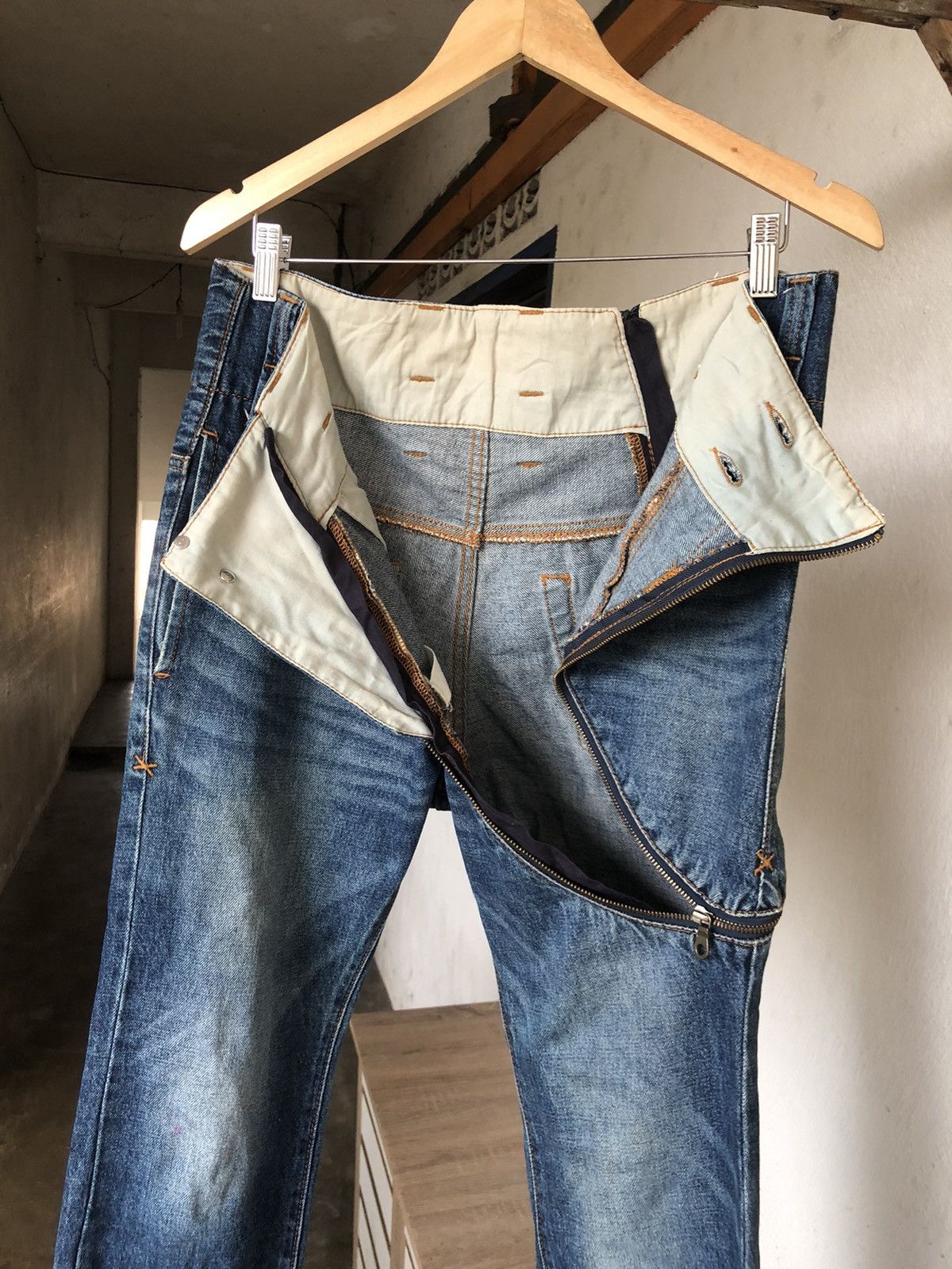 Issey Miyake Vintage Frapbois Issey Miyake Distressed Skinny Jeans Size US 32 / EU 48 - 15 Thumbnail