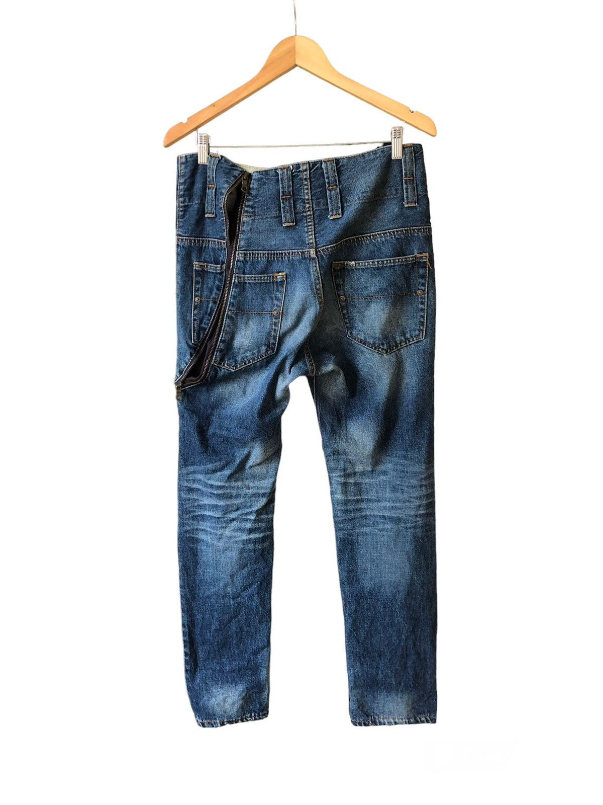 Issey Miyake Vintage Frapbois Issey Miyake Distressed Skinny Jeans Size US 32 / EU 48 - 4 Thumbnail