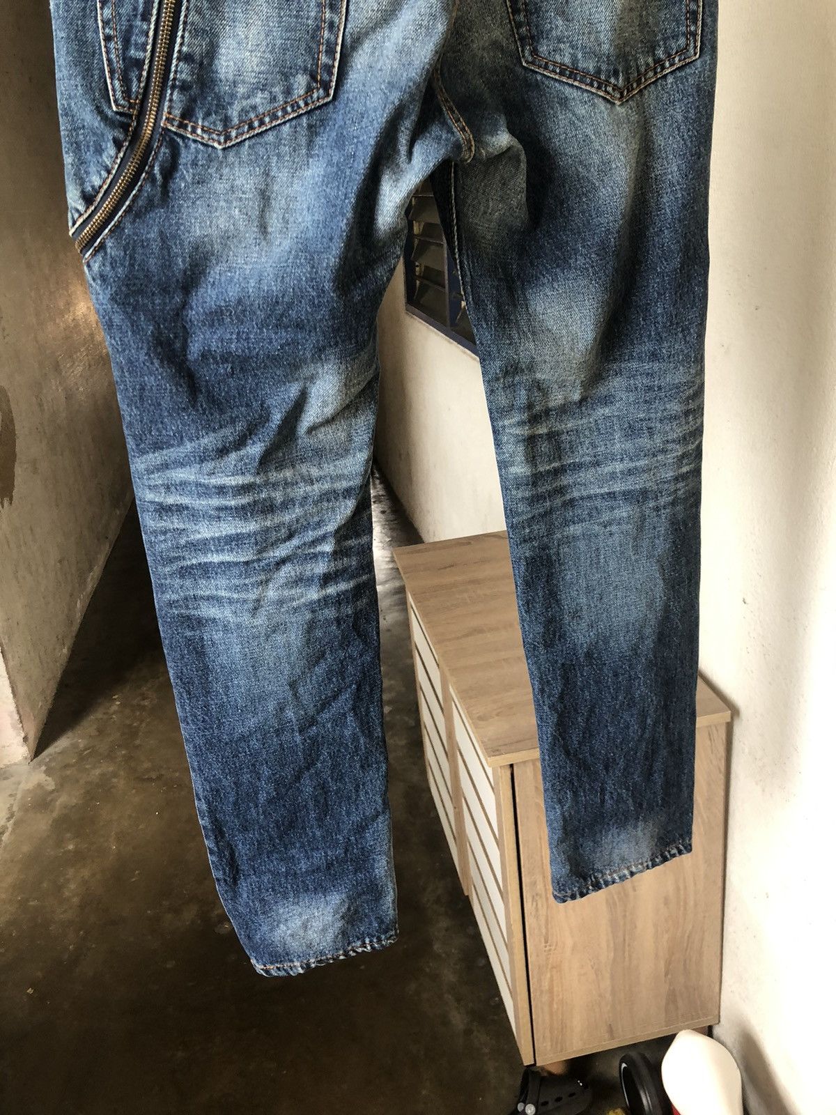 Issey Miyake Vintage Frapbois Issey Miyake Distressed Skinny Jeans Size US 32 / EU 48 - 13 Thumbnail