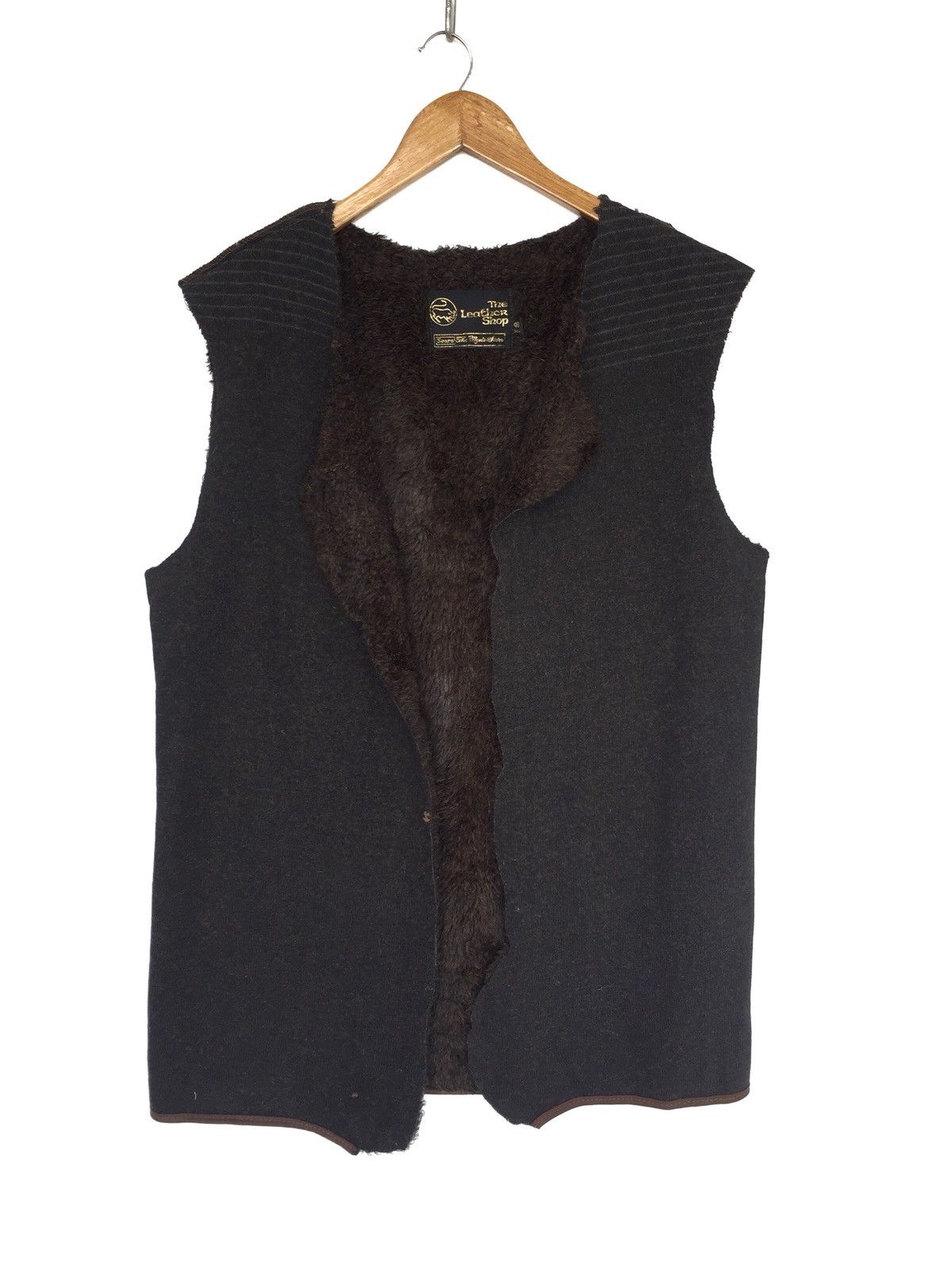 Genuine Leather 60s Sears 🇺🇸 Planiformatic Leather Fur Lining Vest Jacket Size US M / EU 48-50 / 2 - 1 Thumbnail