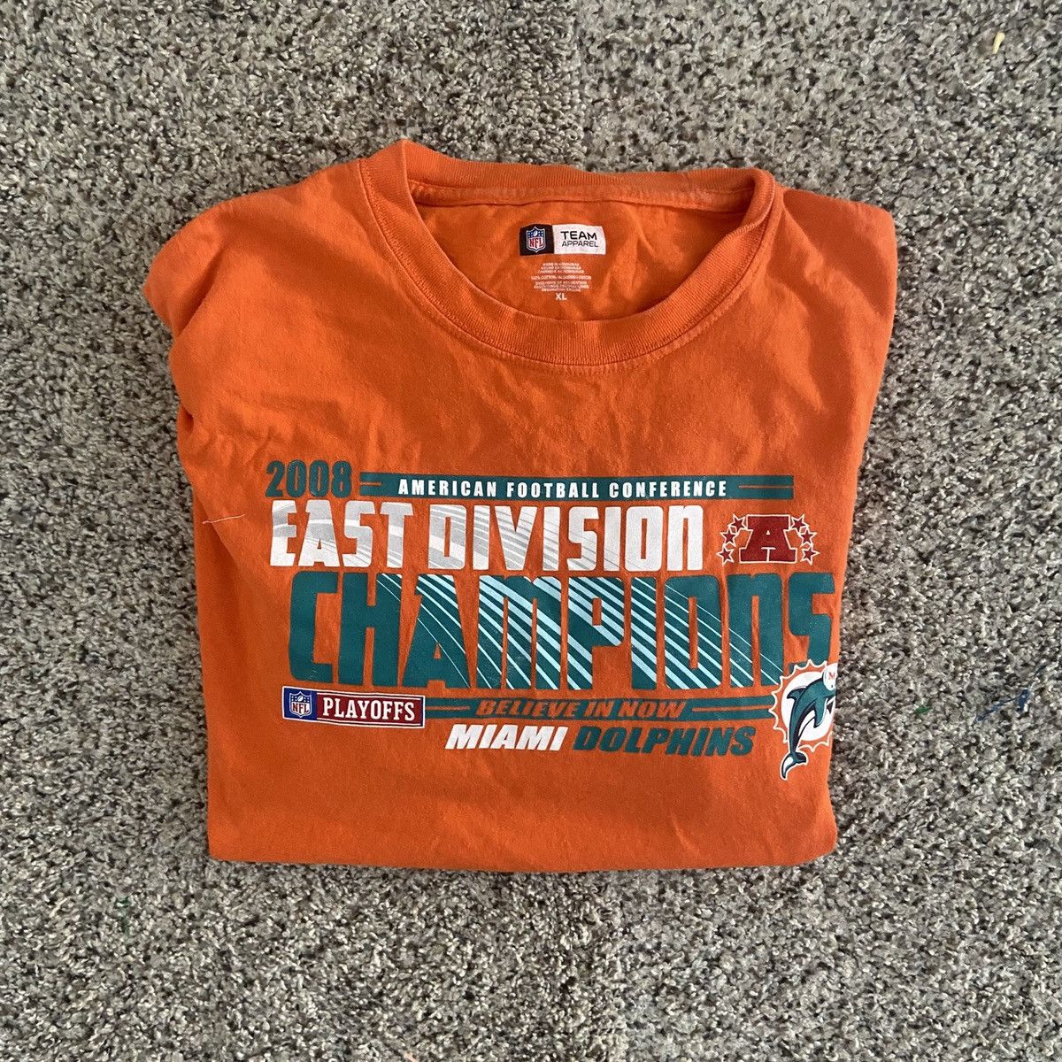 NFL × Vintage 2008 Miami Dolphins Playoffs Tee Size US XL / EU 56 / 4 - 2 Thumbnail