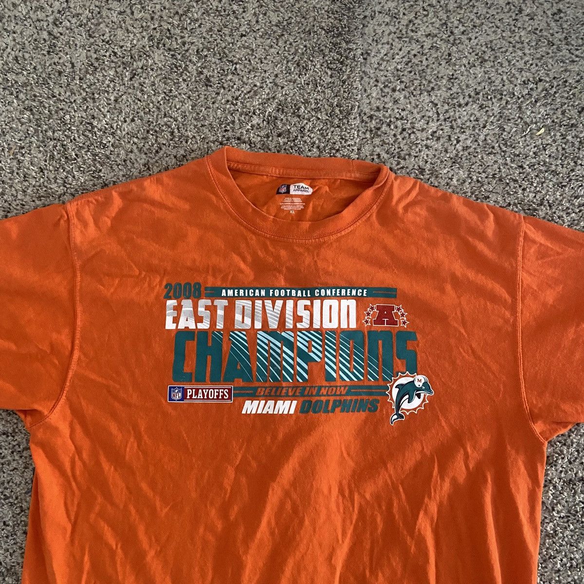 NFL × Vintage 2008 Miami Dolphins Playoffs Tee Size US XL / EU 56 / 4 - 3 Thumbnail