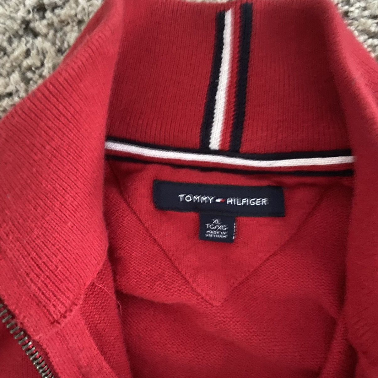 Tommy Hilfiger Tommy Hilfiger Zip Up Sweater Size US XL / EU 56 / 4 - 4 Thumbnail