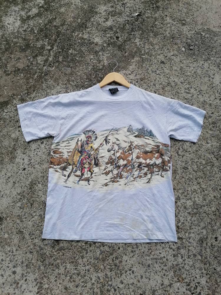 Habitat × Vintage Vintage Habitat Red Indian Tee Size US M / EU 48-50 / 2 - 5 Thumbnail