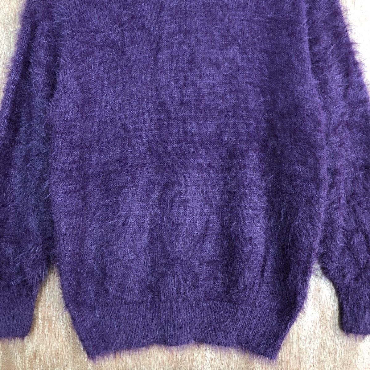 Homespun Knitwear × Japanese Brand Sevenday Sunday Purple Shag SHaggy Mohair Knitwear Size US M / EU 48-50 / 2 - 8 Thumbnail