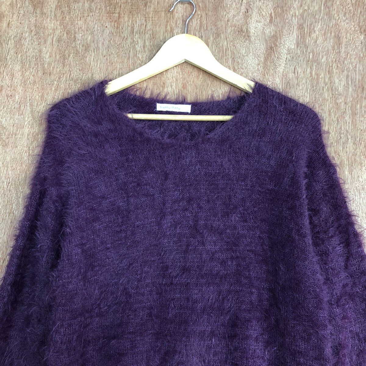 Homespun Knitwear × Japanese Brand Sevenday Sunday Purple Shag SHaggy Mohair Knitwear Size US M / EU 48-50 / 2 - 9 Thumbnail