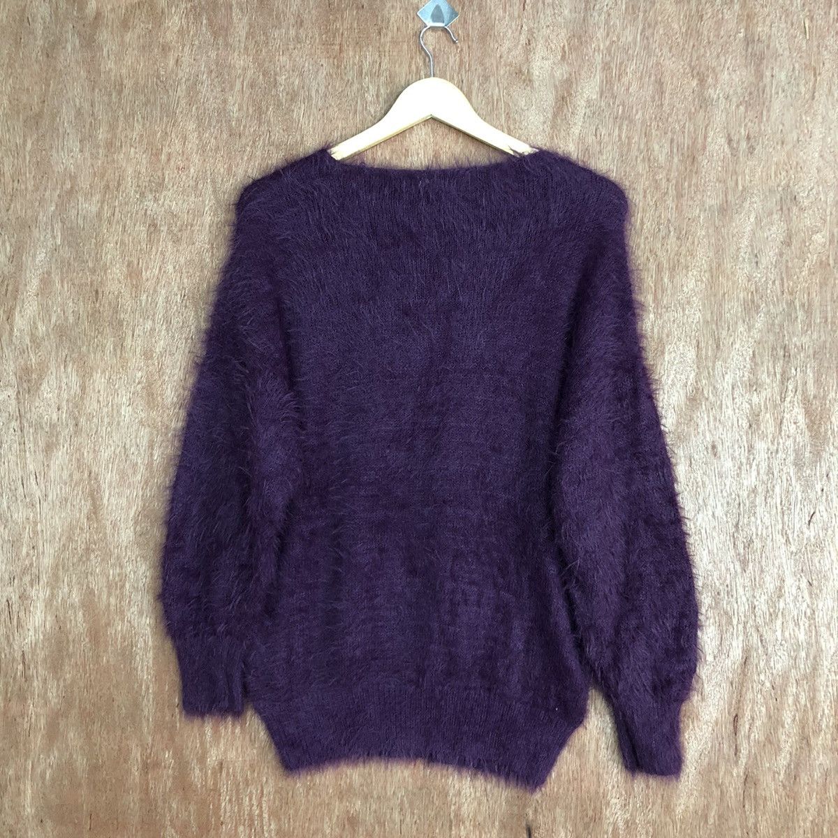Homespun Knitwear × Japanese Brand Sevenday Sunday Purple Shag SHaggy Mohair Knitwear Size US M / EU 48-50 / 2 - 13 Thumbnail