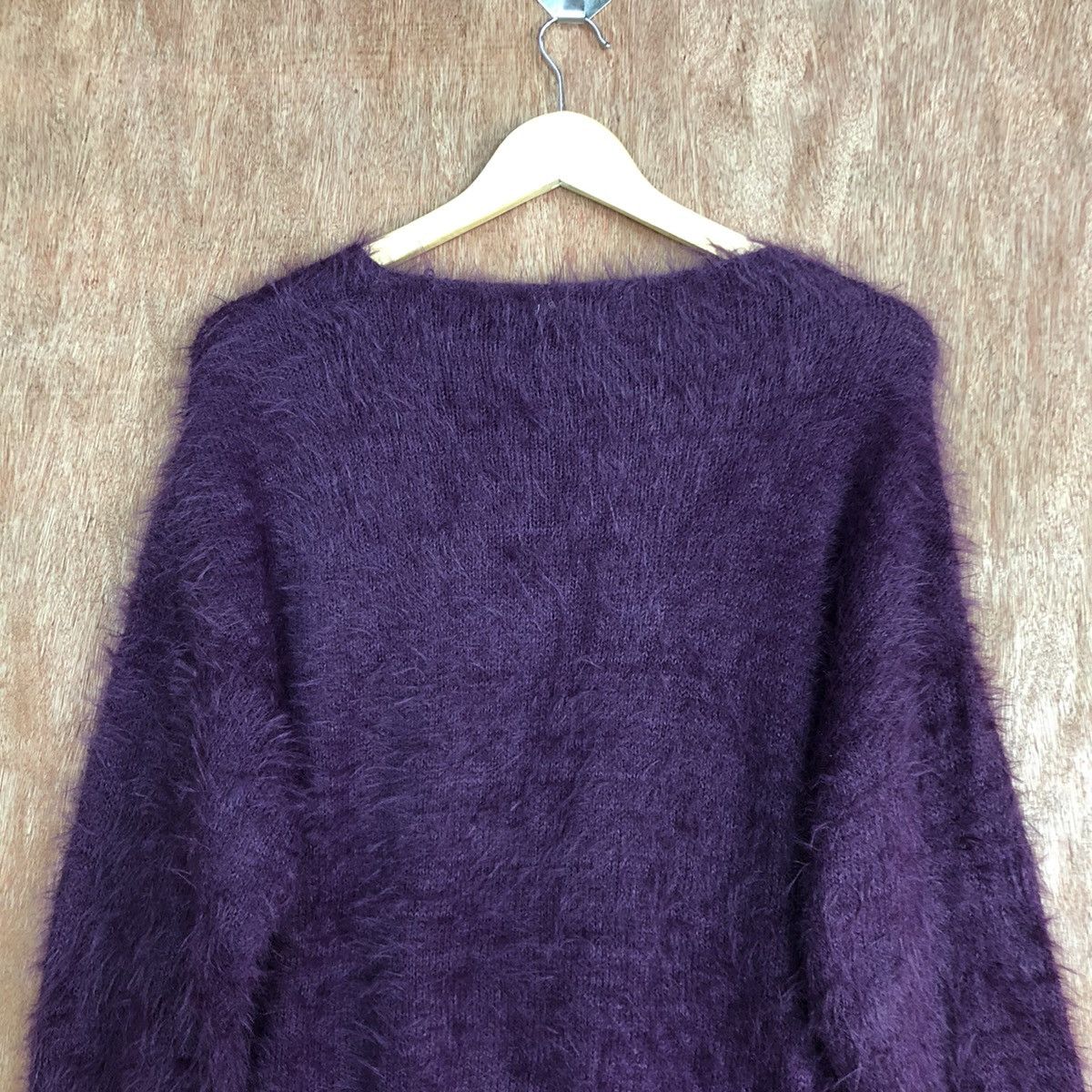 Homespun Knitwear × Japanese Brand Sevenday Sunday Purple Shag SHaggy Mohair Knitwear Size US M / EU 48-50 / 2 - 12 Thumbnail