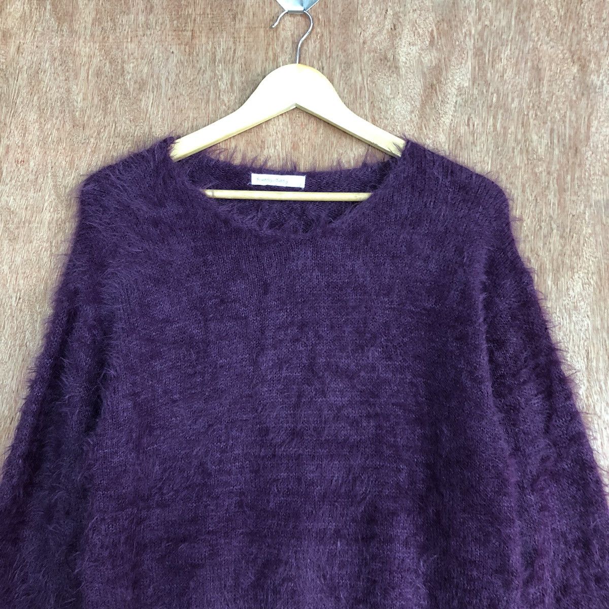Homespun Knitwear × Japanese Brand Sevenday Sunday Purple Shag SHaggy Mohair Knitwear Size US M / EU 48-50 / 2 - 2 Thumbnail