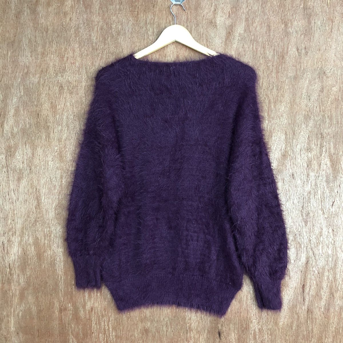 Homespun Knitwear × Japanese Brand Sevenday Sunday Purple Shag SHaggy Mohair Knitwear Size US M / EU 48-50 / 2 - 11 Thumbnail