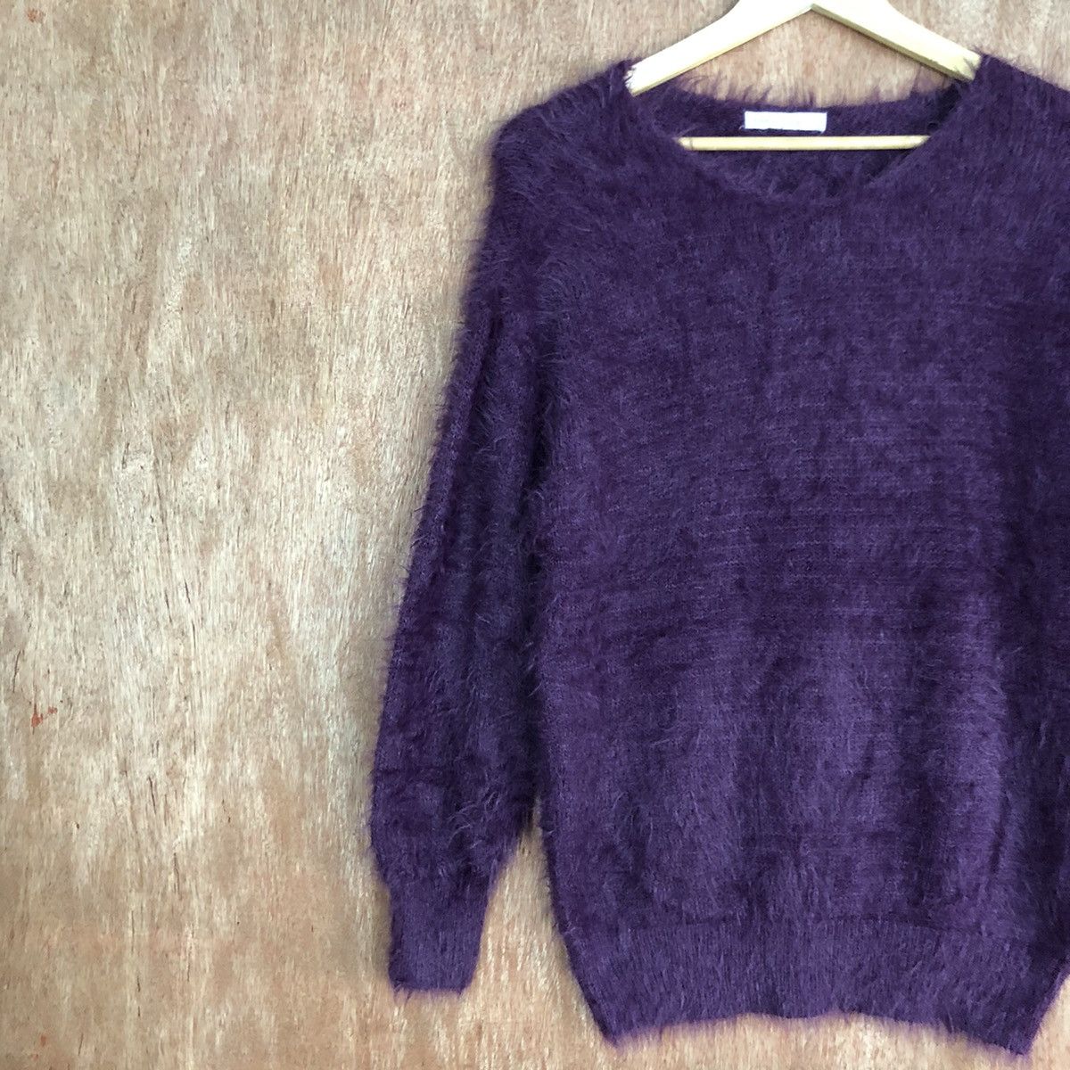 Homespun Knitwear × Japanese Brand Sevenday Sunday Purple Shag SHaggy Mohair Knitwear Size US M / EU 48-50 / 2 - 7 Thumbnail