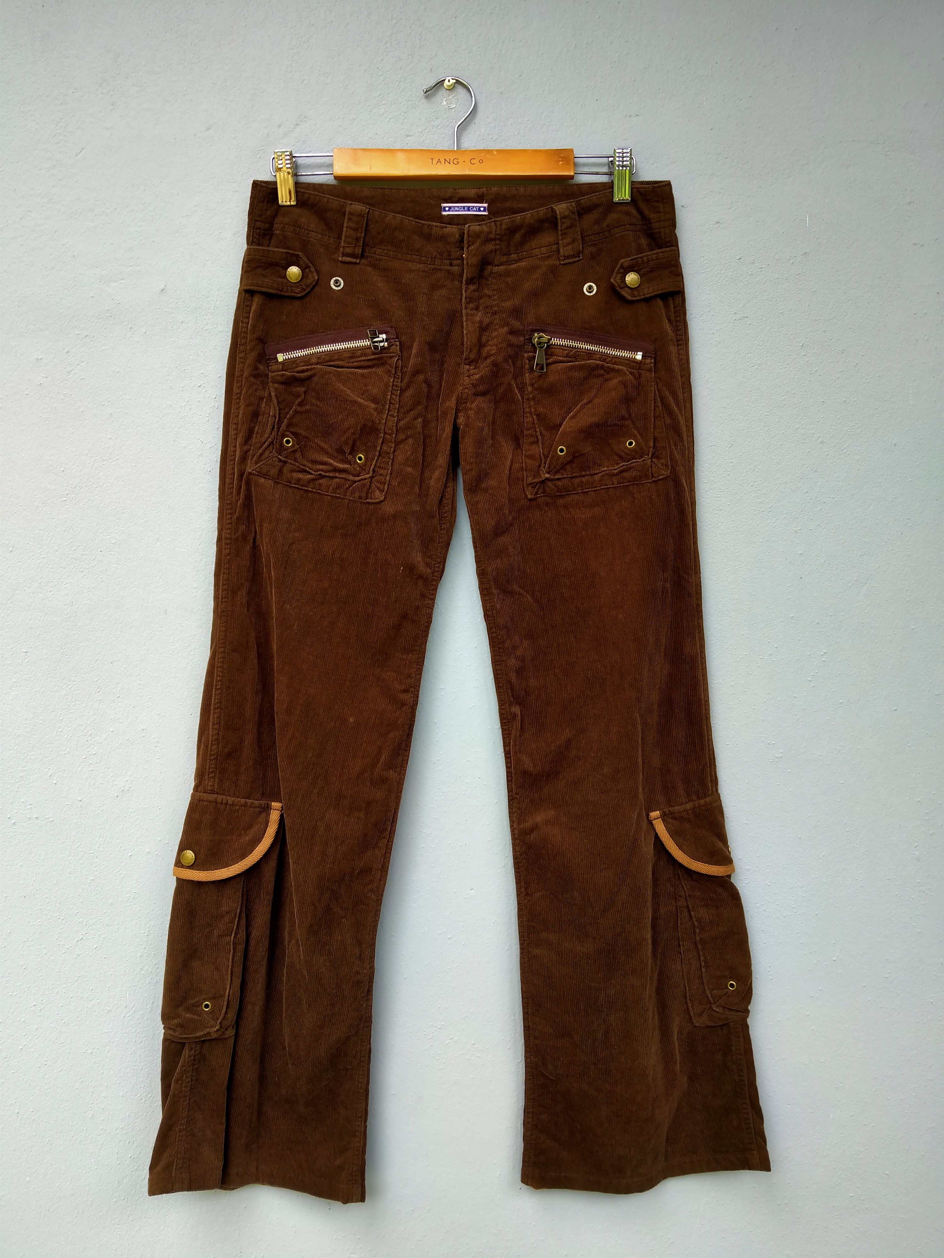 Japanese Brand Japanese Brand Jungle Cat Curdoroy Cargo Trouser Pant Size US 31 - 1 Thumbnail
