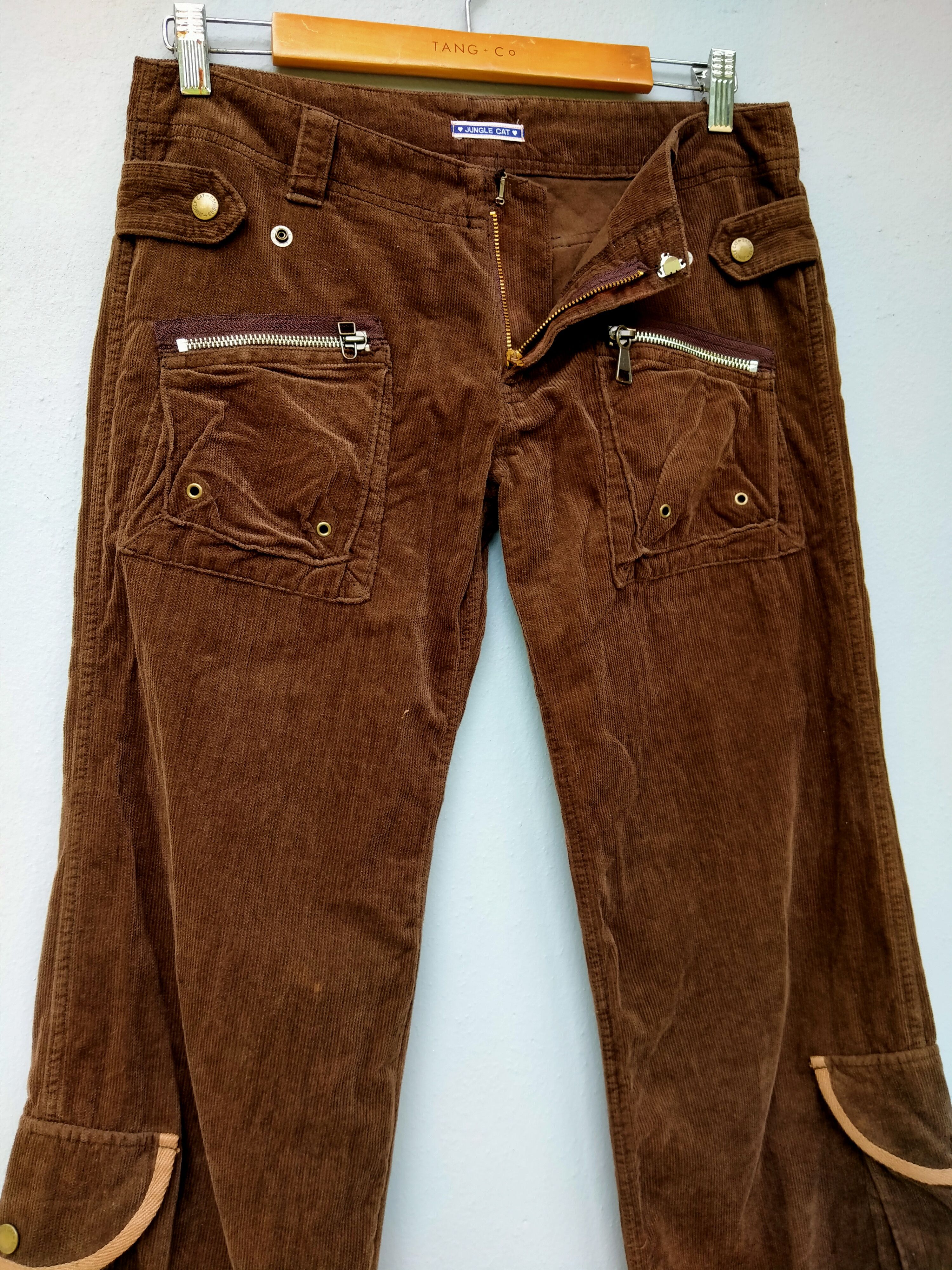 Japanese Brand Japanese Brand Jungle Cat Curdoroy Cargo Trouser Pant Size US 31 - 6 Thumbnail