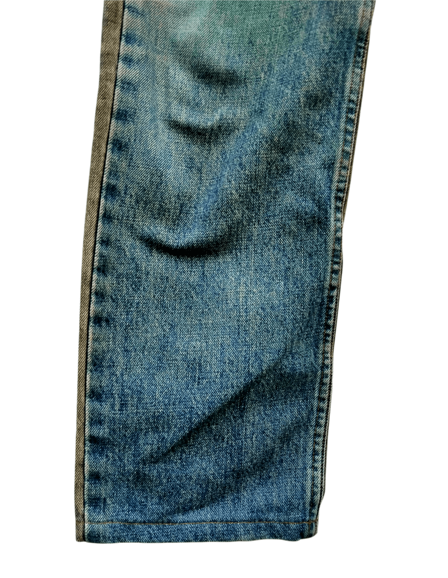 Beams Plus Vintage Japanese Brand Beams Two Tone Distressed Denim Size US 31 - 7 Thumbnail