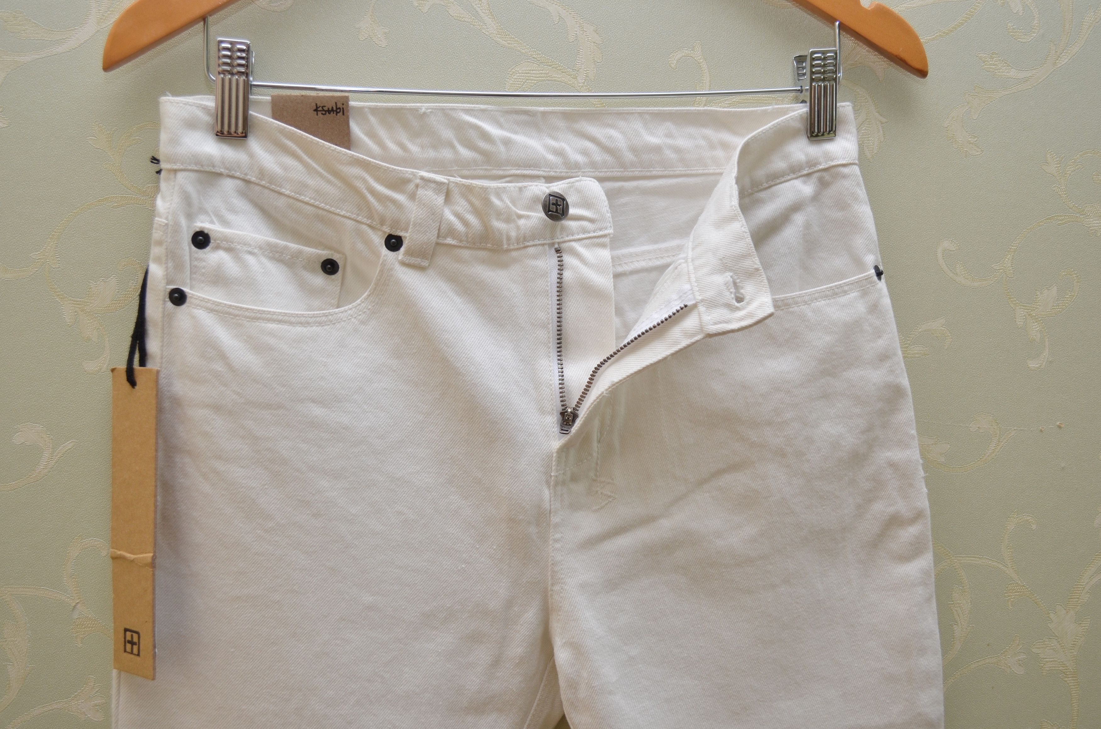 Other KSUBI Slim Straight White Denim Jeans Pants NWT Size 28" / US 6 / IT 42 - 6 Thumbnail