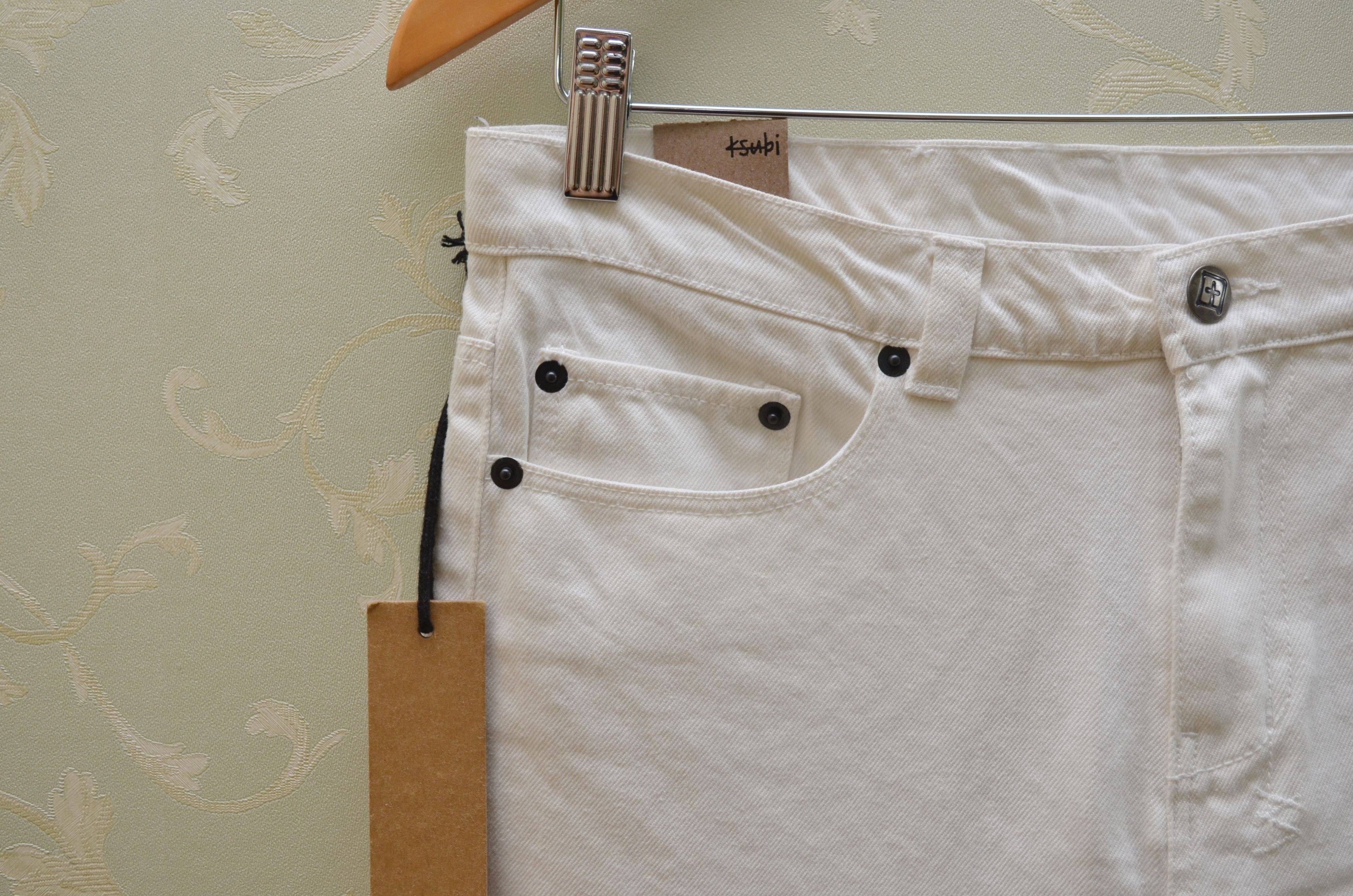 Other KSUBI Slim Straight White Denim Jeans Pants NWT Size 28" / US 6 / IT 42 - 4 Thumbnail